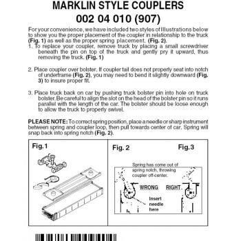 Kupplung für Märklin, 2 Paar