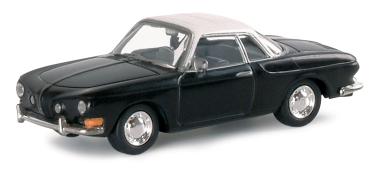 VW Karmann Ghia II, schwarz, weißes Dach