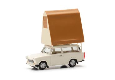 Trabant 601 Universal mit Dachzelt, grauweiß