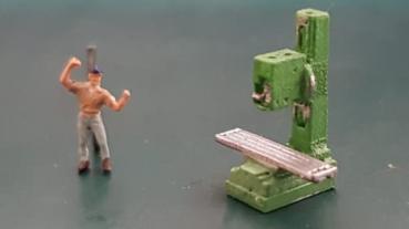 Arbeiter mit Industriemaschine