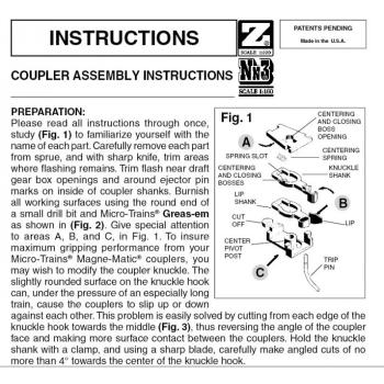 Bausatz Body mount coupler for Z & Nn3 cars, 2 Paar