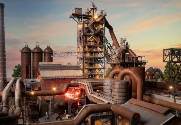 Hochofen mit Gießhalle