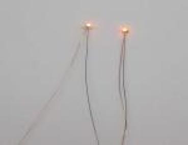 2 LEDs, gelb, micro, lange Drähte
