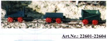 Feldbahnlore als Plateauwagen, grau