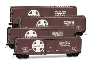 50’ Boxcars, Single Door - Atchison, Topeka & Santa Fe