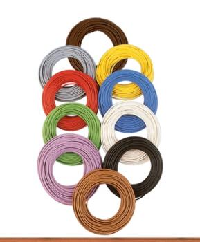 Litze 0,14 mm², grau, 10m-Ring