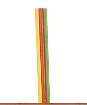 Flachbandlitze, 0,14mm², gelb/rot/grün, 5m