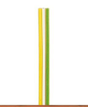 Flachbandlitze, 0,14mm², gelb/weiß/grün, für Trix, 50m