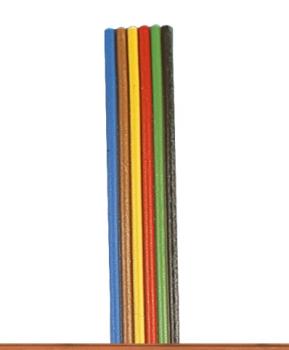 Flachbandlitze, 0,14mm², blau/braun/gelb/rot/grün/schwarz, 5m