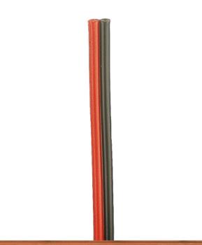 Flachbandlitze, 0,75mm², rot/schwarz, 5m