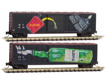 50´ Boxcars - "Aware", 2-tlg.