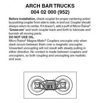 Arch Bar Drehgestell ohne Kupplung, 1 Paar