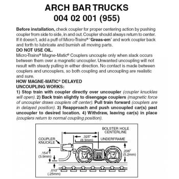 Arch Bar Drehgestell mit Kupplung, 1 Paar