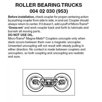 Roller Bearing Drehgestell ohne Kupplung, 1 Paar
