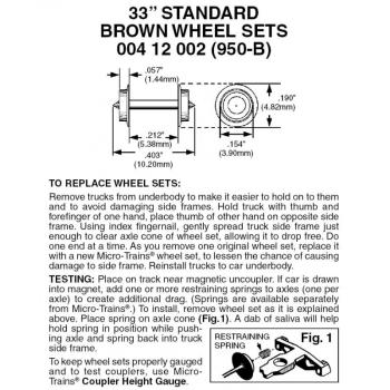 33" diameter Wheel Set, braun, 12 Stk.