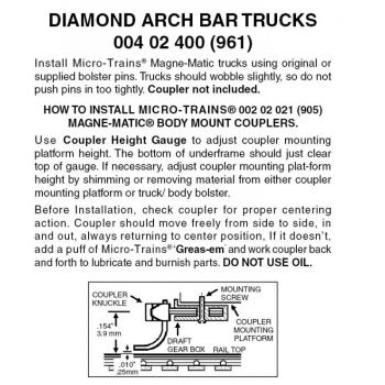 Diamont Arch Bar Drehgestell ohne Kupplung, braun, 1 Paar
