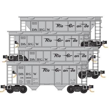 2-Bay Covered Hoppers - Denver & Rio Grande Western