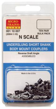 Underslung Short Shank Body Mount Coupler, 10 Paar