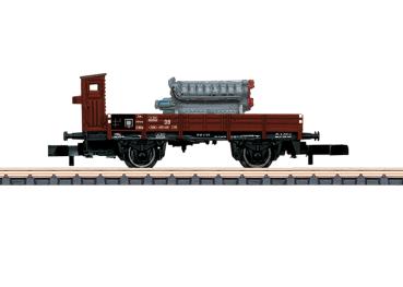 Niederbordwagen X05 beladen mit Großdiesel, DB, Ep.III