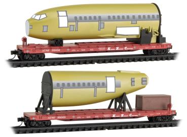 Flat Cars with Split Fuselage - Atchison, Topeka & Santa Fe