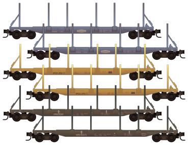100tons Log Cars, 6-tlg., gealtert