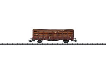 Rungenwagen Rr 20, beladen mit Holz, DB, Ep.III