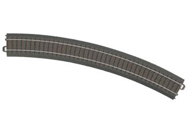 gebogenes Gleis  R 4 = 579,3 mm, 30°