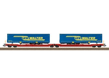 Doppel-Taschenwagen Sdggmrss 738 "LKW Walter", DB-AG, Ep.VI
