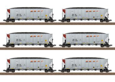 Display Kohletransportwagen/Hopper, Burlington Northern Santa Fe, 6-tlg., Ep.VI