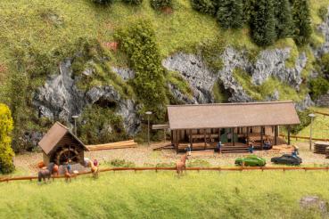 Sägewerk und Wassermühle