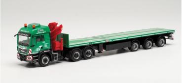 MAN TGS LX Euro 6c 6x4 mit Ladekran und Teletrailer „Trost“