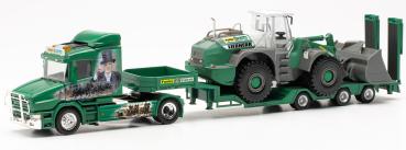 Scania Hauber Goldhofer Allrounder-Sattelzug mit Liebherr Radlader „Funke Visbek“ (Niedersachsen/Visbek)
