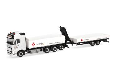 Volvo FH GL 2020 Pritschen-LKW 4achs mit Tiefbetttandemanhänger 2achs "Schachinger"
