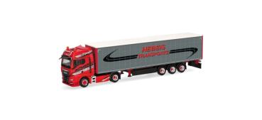 MAN TGX GX Gardinenplanen-Sattelzug "Hebeis Transporte"
