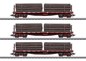US-Flachwagen-Set, Western Maryland, 3-tlg., Ep.II