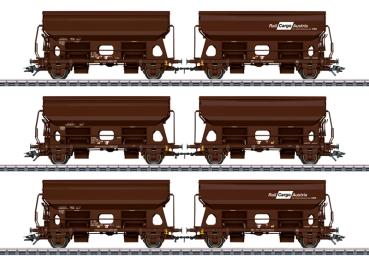Schwenkdachwagen-Set, Rail Cargo Austria, 6-tlg., Ep.VI
