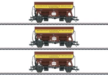 Schwenkdachwagen-Set Tdgs 930, DB, 3-tlg., Ep.IV