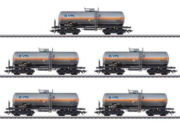 Chlorgaskesselwagen-Set, VTG, 5-tlg., Ep.V