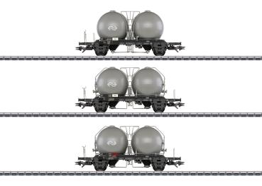 Kugelbehälterwagen-Set Uces und Ucs-y, NS, 3-tlg., Ep.IV