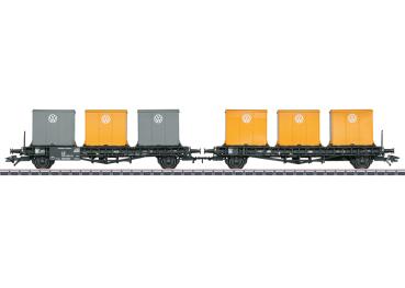 Behälter-Transportwagen Doppeleinheit Laabs, DB, Ep.IV