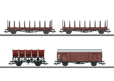 Güterwagen-Set, DB, 4-tlg., Ep.IV
