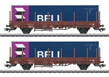 Rungenwagen-Set Kbs, rotbraun, NS, 2-tlg., Ep.IV