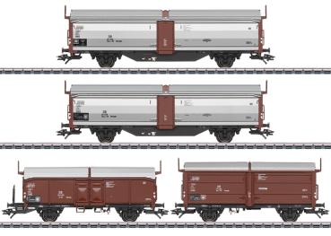 Schiebedach-/Schiebewandwagen-Set, DB, 4-tlg., Ep.III