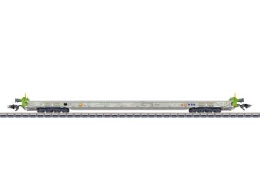 Niederflurtransportwagen Xaadkms, achatgrau, BLS, Ep.VI