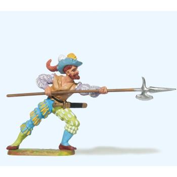 Preiser 52310 - Landsknecht mit Hellebard, kämpfend