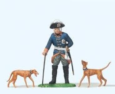 Preiser 54101 - Friedrich II. von Preußen, stehend mit Windhunden