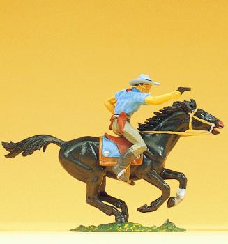 Preiser 54819 - Cowboy reitend, mit Revolver