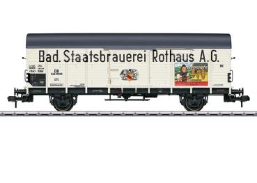 gedeckter Güterwagen GL 11 "Bad. Staatsbrauerei Rothaus AG", DB, Ep.III