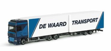 DAF XF SSC Volumenkoffer-Hängerzug "De Waard"