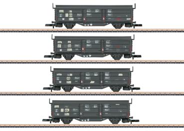 Schiebedach-/Schiebewandwagen-Set, DB, 4-tlg., Ep.IV